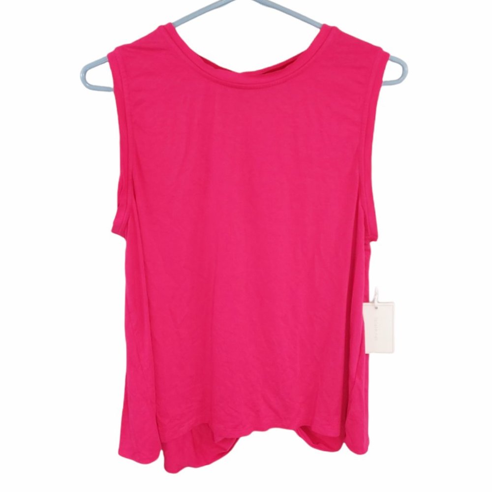 1.State Far Out Horizon Pink Open Back Tank Top Women's Size M